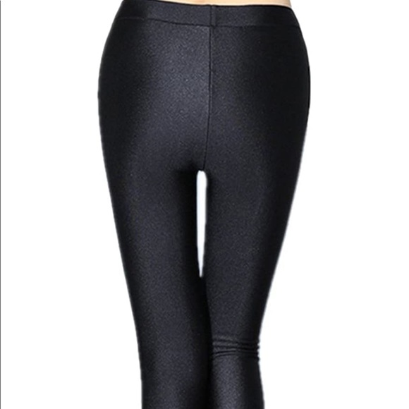 NEW WOMEN'S WINTER WARM SHINY LEGGINGS ELASTIC THICK VELVET PANTS TIGHTS - Picture 5 of 6